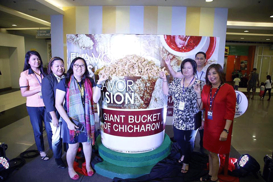  giant bucket of chicharon and experienced the taste of the best pork cracklings in Pampanga thru SM City San Fernando Downtown. --SMSF Downtown Facebook Photo.
