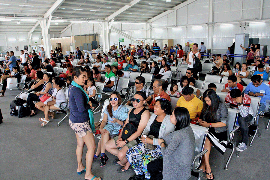 While it may looked like a warehouse, this new waiting area for domestic passengers was built to accommodate growing number of passengers at CRK. --Photo by Jojo Due